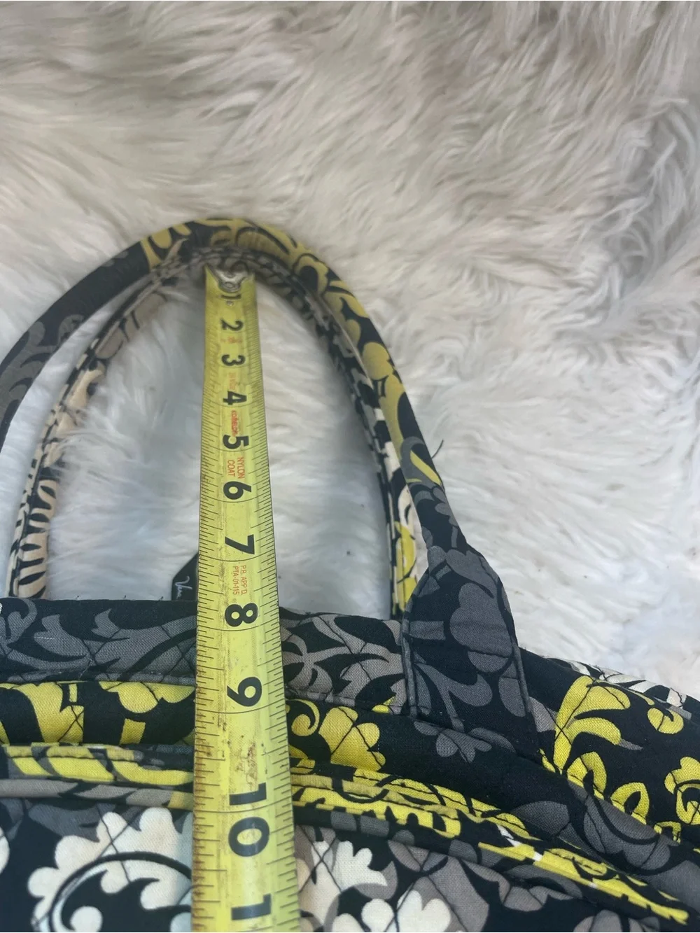 Vera Bradley Quilted Floral - Black & Yellow large laptop bag